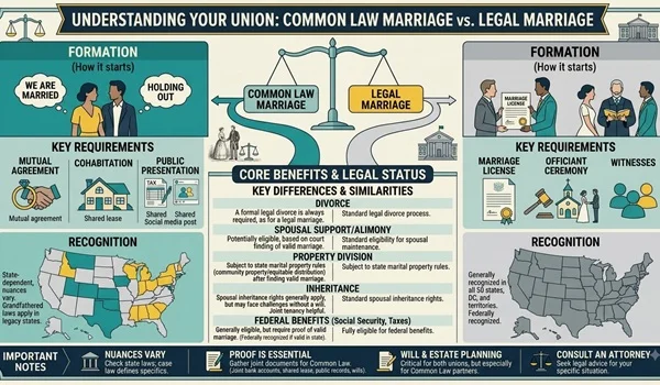 Common Law Marriage vs. Legal Marriage